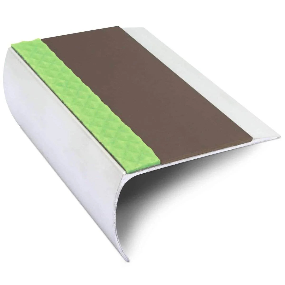 Aluminium Stair Nosing 69 × 40mm – Bullnose Profile with PVC Insert and Glow Strip