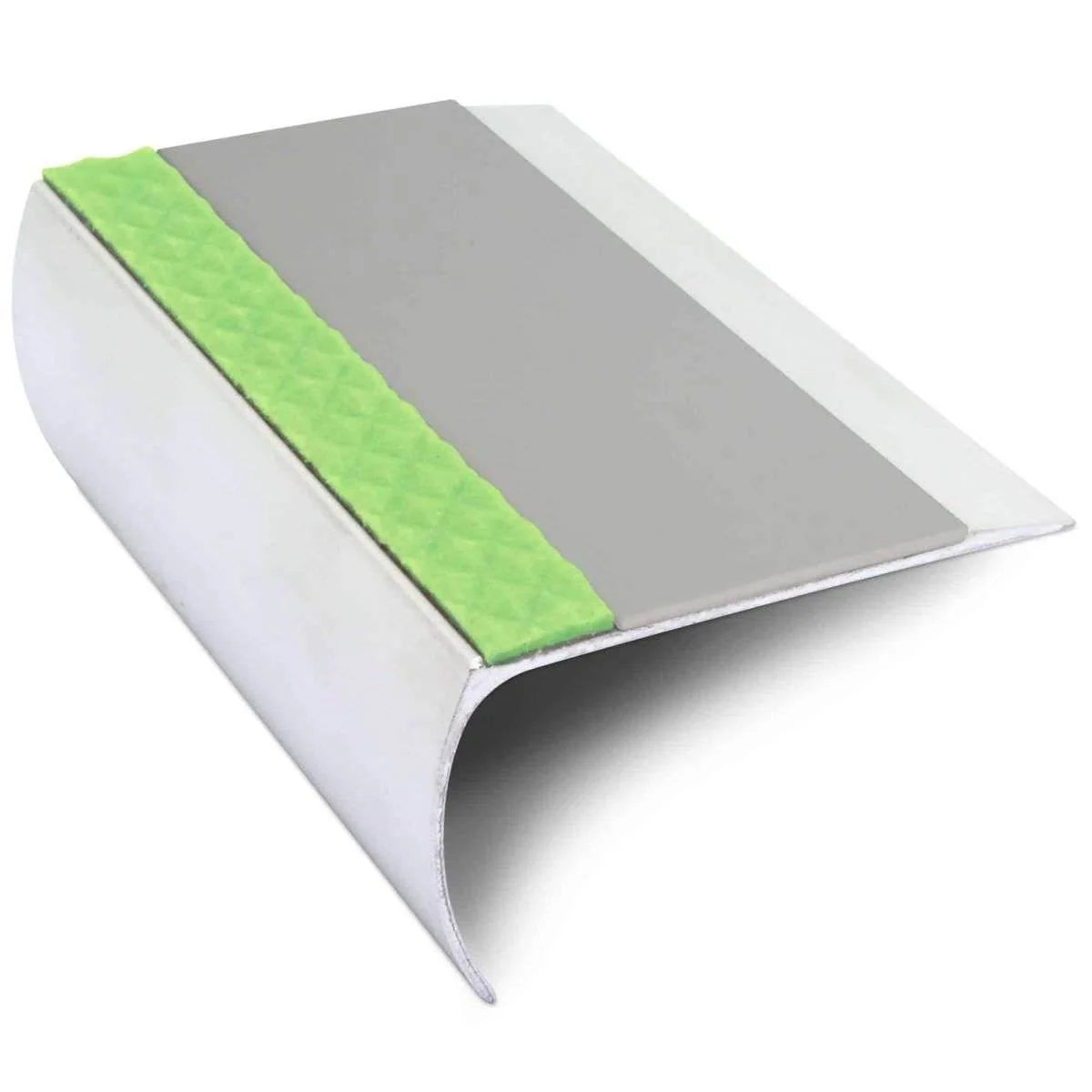 Aluminium Stair Nosing 69 × 40mm – Bullnose Profile with PVC Insert and Glow Strip