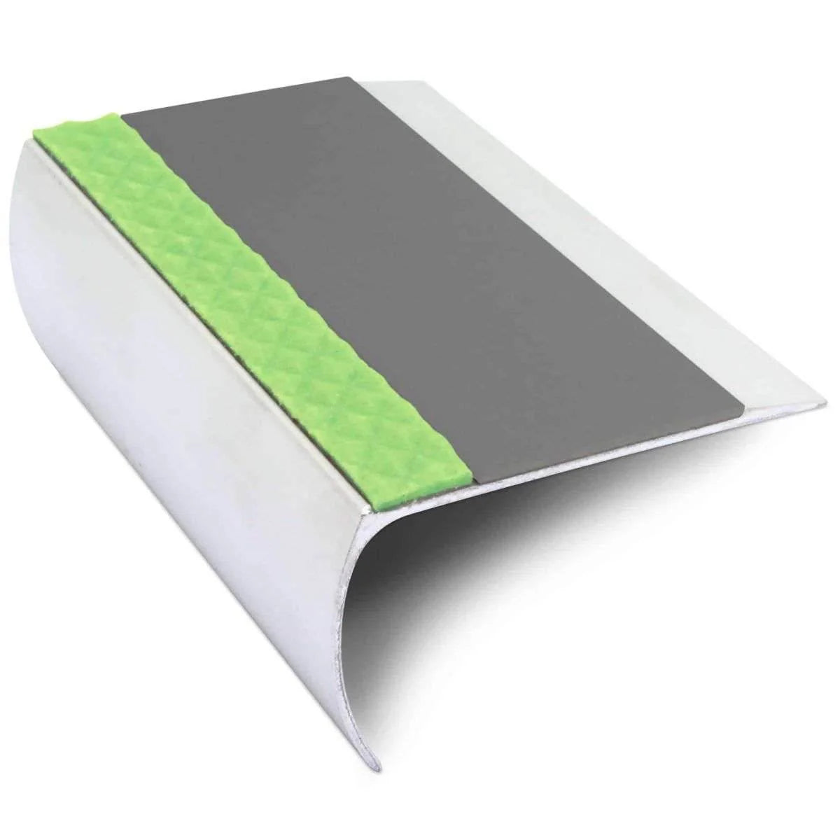 Aluminium Stair Nosing 69 × 40mm – Bullnose Profile with PVC Insert and Glow Strip